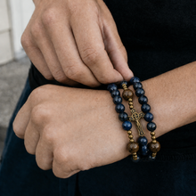 Load image into Gallery viewer, Just a Guy in the Pew Triple Wrap Rosary Bracelet by Crux Invicta